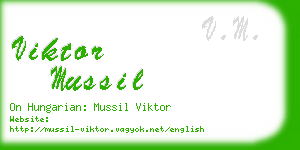 viktor mussil business card
